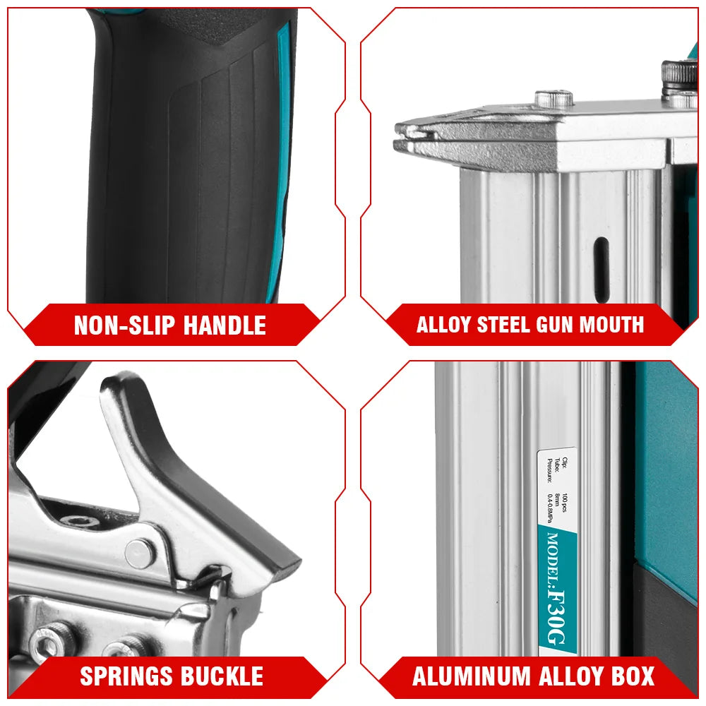 ONEVAN F30G 30 MILLIMETRI Brushless Pistola Sparachiodi Elettrica Cordless Cucitrice Chiodatrice Batteria Al Litio Chiodatura Strumento di Potere Per Makita Batteria Spille