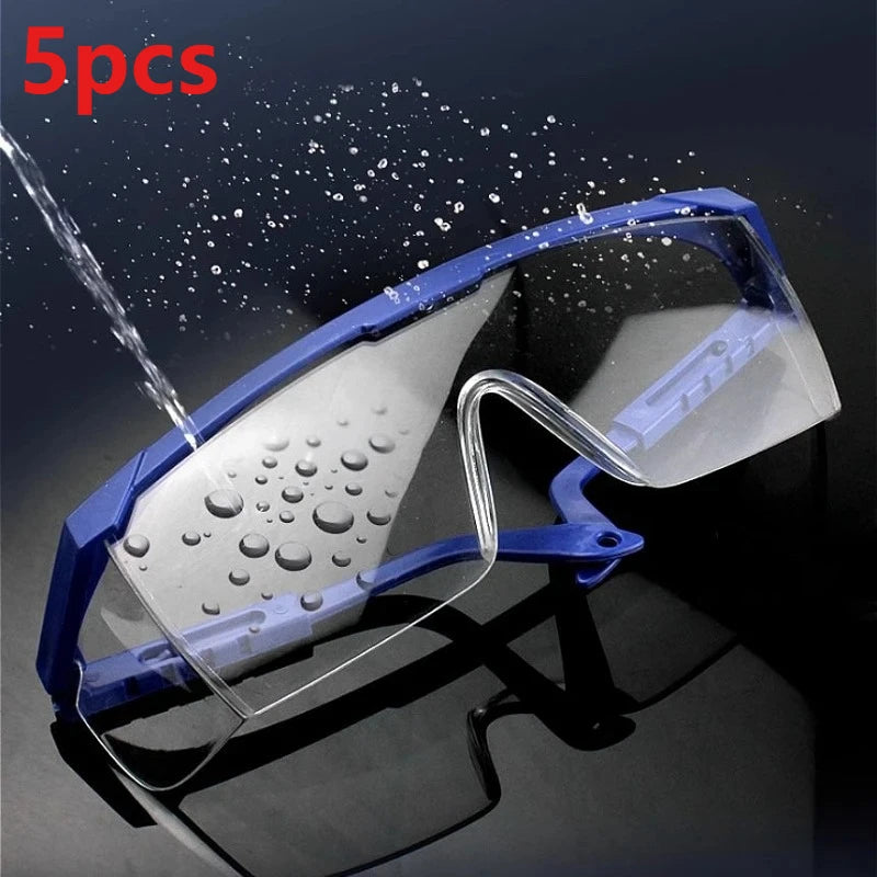 5 pezzi occhiali di sicurezza sul lavoro occhiali di protezione degli occhi occhiali chimici anti-spruzzi occhiali protettivi antipolvere antivento per il ciclismo