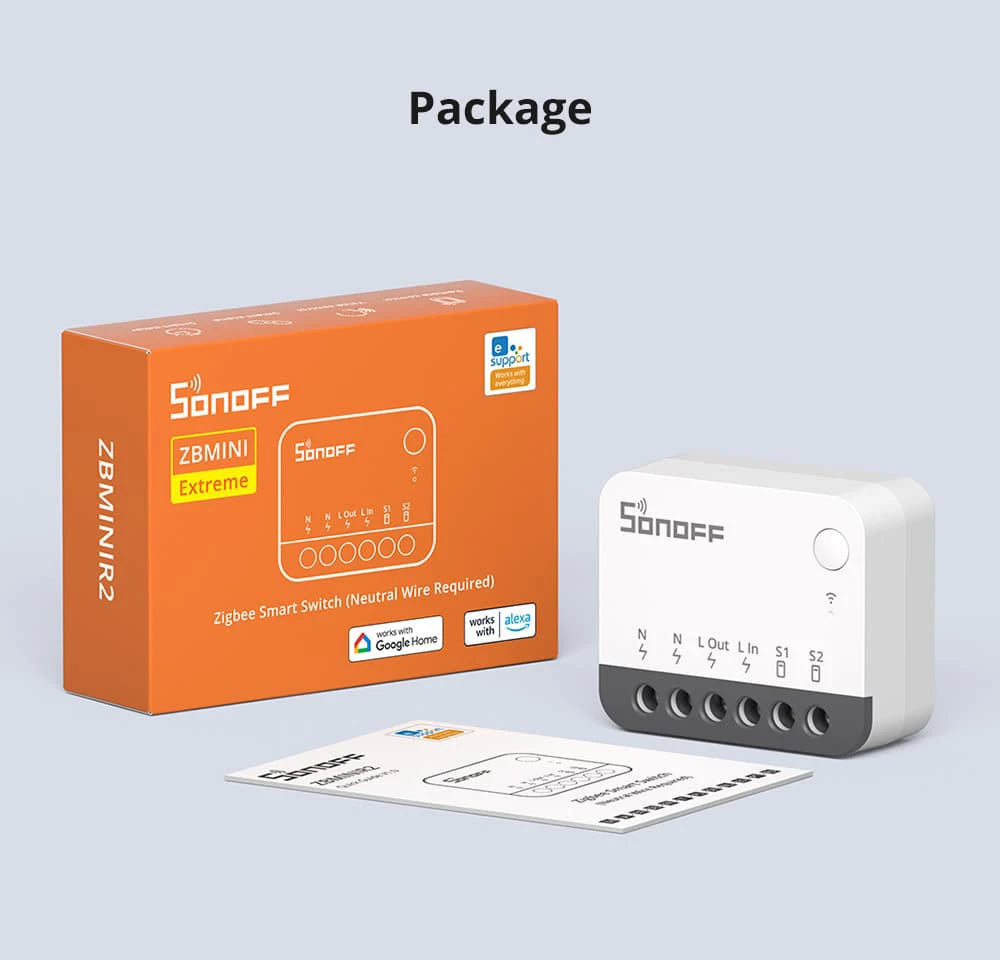 SONOFF ZBMinir2 Zigbee Mini Smart Switch Cavo neutro richiesto eWelink Interruptor intelligenti Zigbee Switch Modulo Smart Home
