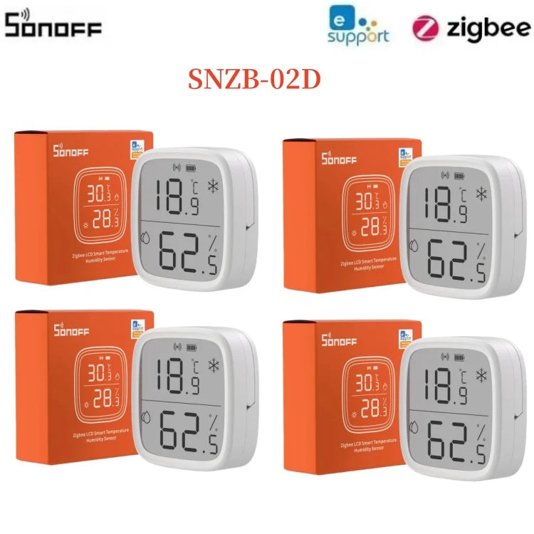 SONOFF SNZB 02D Zigbee Sensore di Umidità di Temperatura SNZB-02D con Schermo LCD per EWeLink SONOFF ZigBee Bridge Alexa Alice