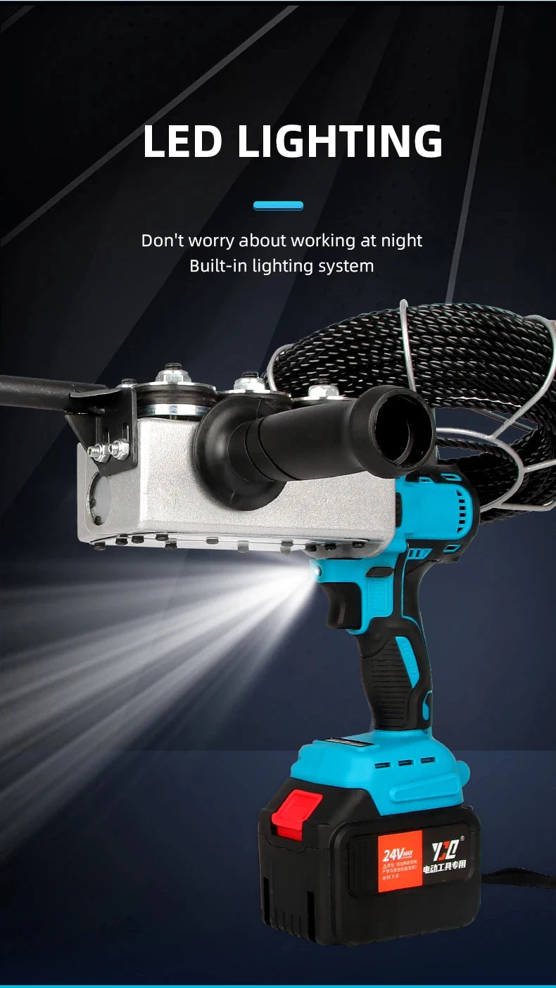 Macchina per incordare elettricista automatica 25M Filo elettrico a scomparsa Pull Wire Guide Tools Filettatrice per Makita