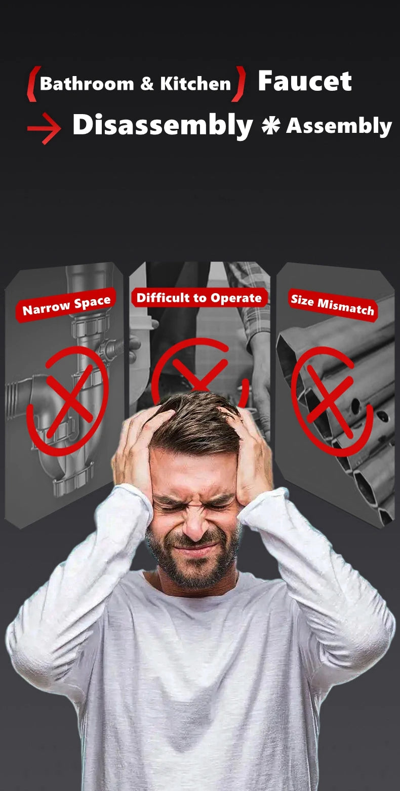 Chiave a bussola per valvola del rubinetto Chiave a bussola per asta di anodo idraulico 23-27mm 34-40mm Chiave tubolare a doppia estremità Chiave per installazione rubinetto