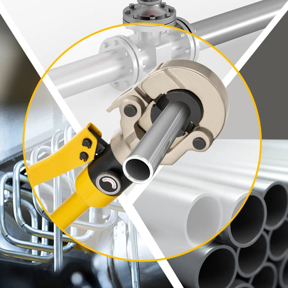 Strumento di crimpatura per tubi idraulici piegatrice regolabile con pressione per impieghi gravosi per tubi in rame in acciaio inossidabile PEX TH V12/15/18/22/28