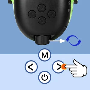 ZOHAN Cuffie elettroniche 5.0 Cuffie antirumore Bluetooth Protezione uditiva industriale per la riduzione del rumore musicale Ricaricabili professionali