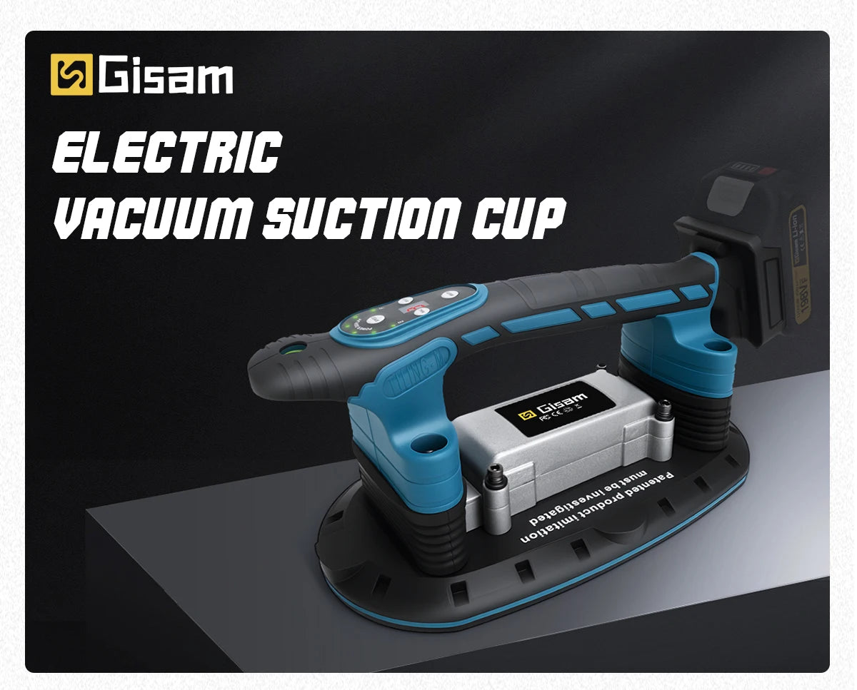 Gisha 500KG Piastrelle Piastrelle Macchina Piastrelle Vibratore Ventosa 9 Gear Pavimento Vibratore Livellamento Strumento di Potere Per makita 18v batteria pin