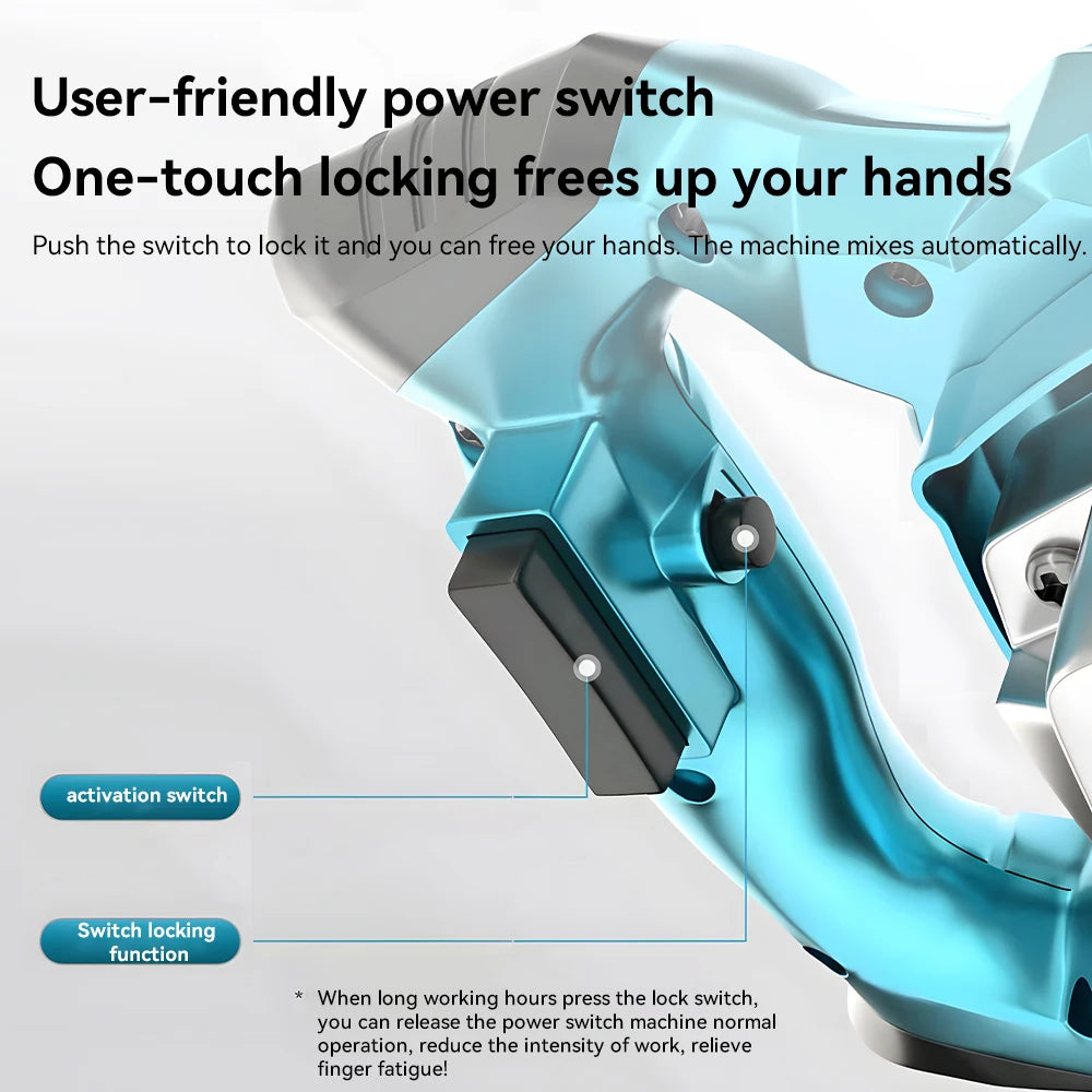 Podofo 3100W Miscelatore piccolo per vernice e rivestimento Stucco ad alta potenza in polvere Regolazione della velocità Miscelatore elettrico manuale per cemento a 6 velocità