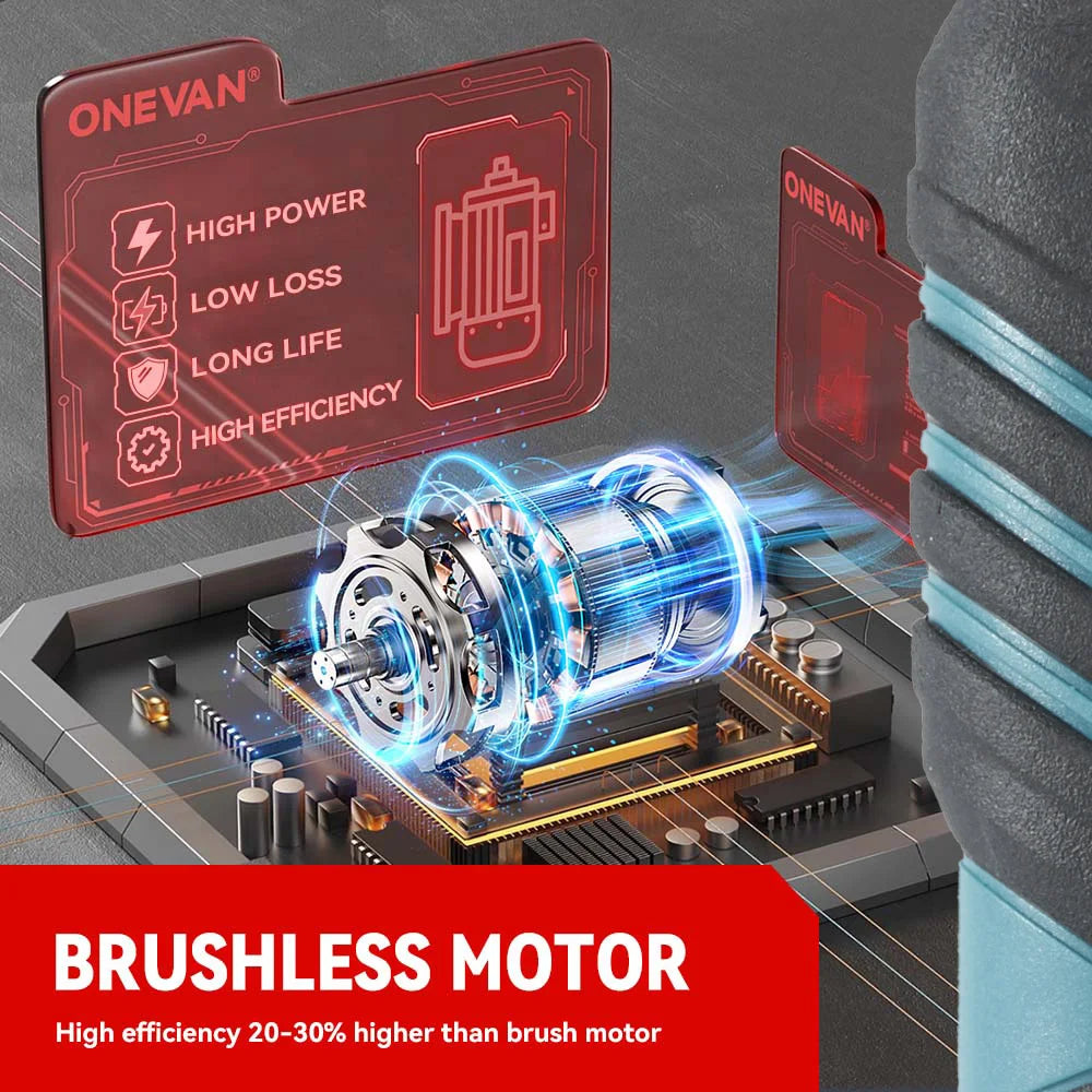 ONEVAN 26mm 3500RPM Seghetto alternativo elettrico senza spazzole 1000W Multi-Funzione 3 Velocità variabile Strumento per la lavorazione del legno Per Makita 18V Batteria pin