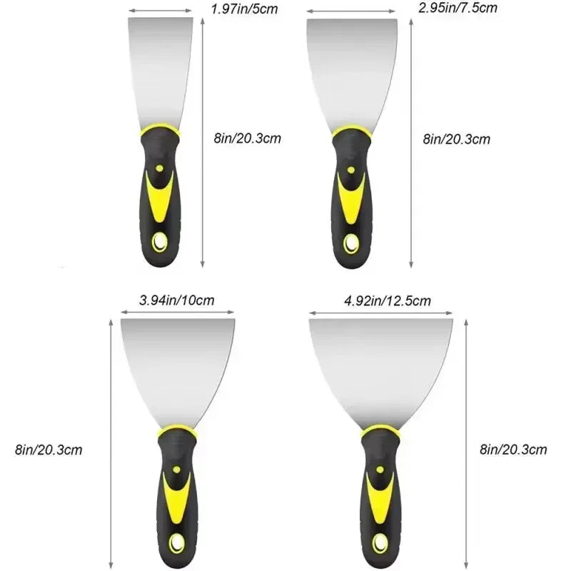2/3/4/5 pollici in acciaio inossidabile mastice coltello raschietto pala strumenti di vernice strumenti di costruzione pulizia industriale domestica