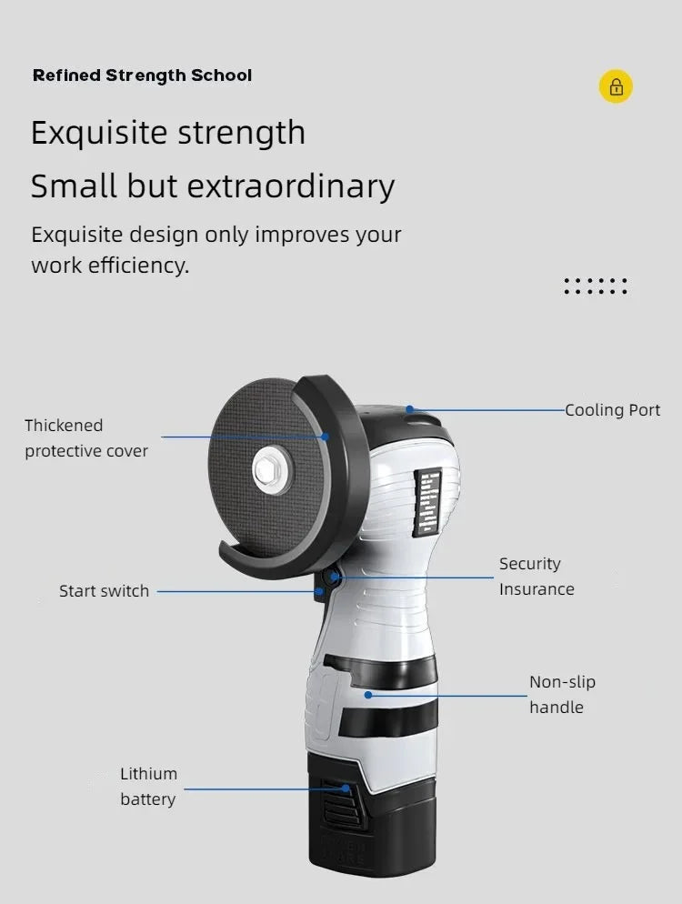 Smerigliatrice angolare elettrica a batteria da 16,8 V Batteria al litio da 9000 giri/min Mini lucidatrice Smerigliatrice diamantata per taglio