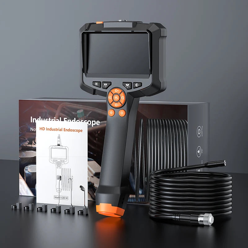 Telecamera per endoscopio industriale 4.3 "Singola doppia lente HD 1080P Periscopio per ispezione auto IP67 Telecamera per fognature impermeabile con LED