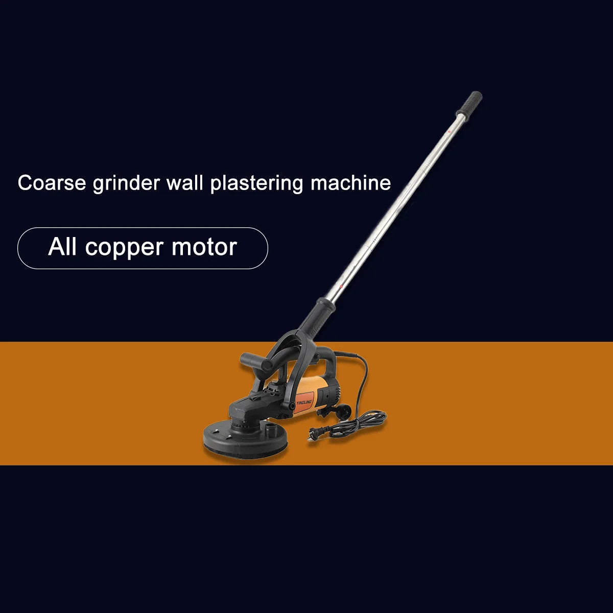 Rettificatrice per pareti 3800W Smerigliatrice grossolana portatile per intonacare le pareti con asta di prolunga per pareti, pavimenti in cemento, strumento per lucidare