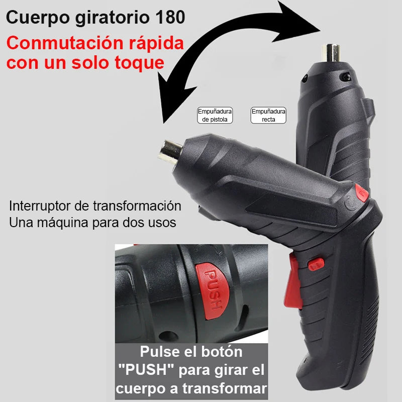 Set di cacciaviti elettrici multifunzione da 47 pezzi, cacciavite a batteria con batteria al litio, utensili elettrici per riparazioni di manutenzione domestica, mini