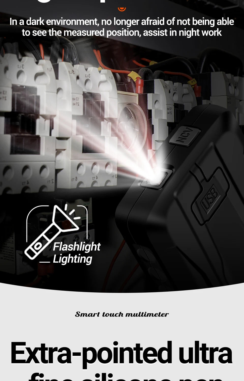 ANENG 683 6000 Conteggi Smart Touch Screen Multimetro Amperometro Ricaricabile AC/DC Tensione Corrente Tester NCV Diodo Elettricista Strumento