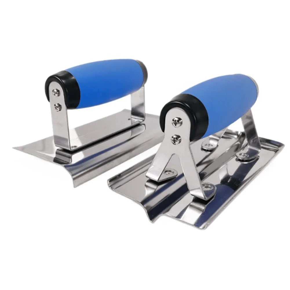 Cazzuola ad angolo interno/esterno in acciaio inossidabile Cazzuola con finitura liscia con manico ergonomico comfort TPR per strumenti per la pulizia delle pareti