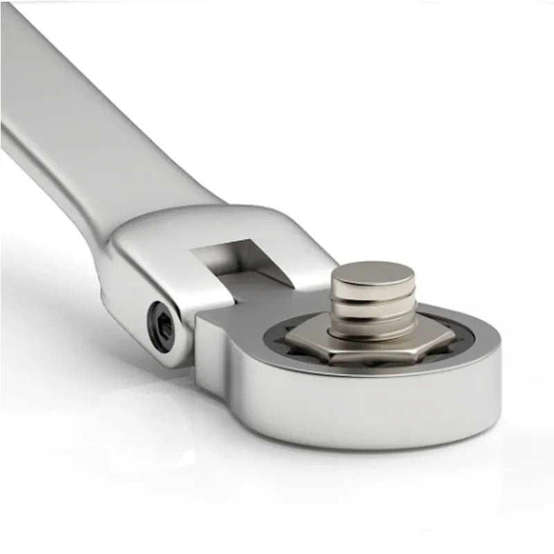 Chiave a cricchetto con testa viva, chiave aperta rapida a doppio scopo, strumento hardware, chiave a risparmio di forza, riparazione domestica, strumento manuale