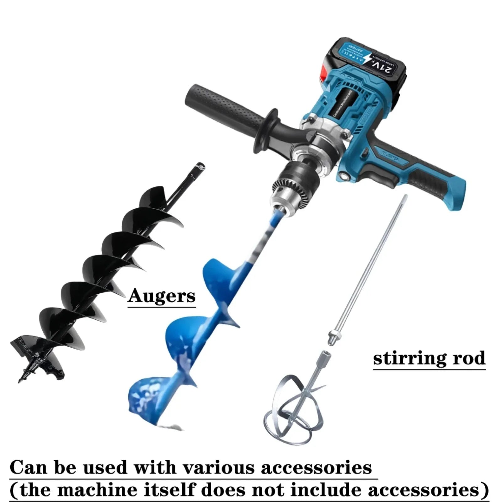 Trapano elettrico senza fili senza spazzole Trapano per legno/acciaio/cemento/ghiaccio per batteria Makita 18V