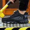 Nuove scarpe antinfortunistiche da uomo con bottone rotante, scarpe da lavoro anti-impatto e anti-perforanti, scarpe sportive da uomo alla moda e pro di sicurezza