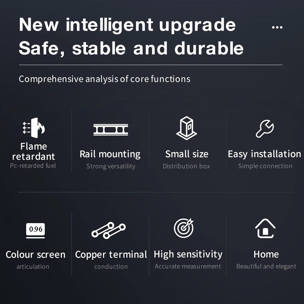 KWS-303 Tuya WiFi Misuratore di potenza APP Controllo 8 in1 Contatore di energia 85-290V/40A Misuratore di tensione e corrente Misuratore di elettricità Vita intelligente