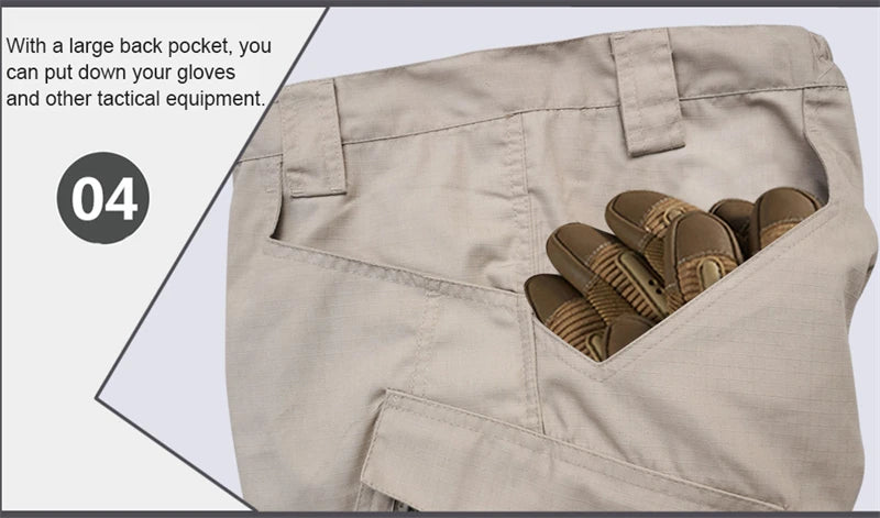 Pantaloni cargo tattici da uomo Pantaloni mimetici militari da combattimento SWAT impermeabili da esterno Pantaloni da lavoro maschili multitasche casual