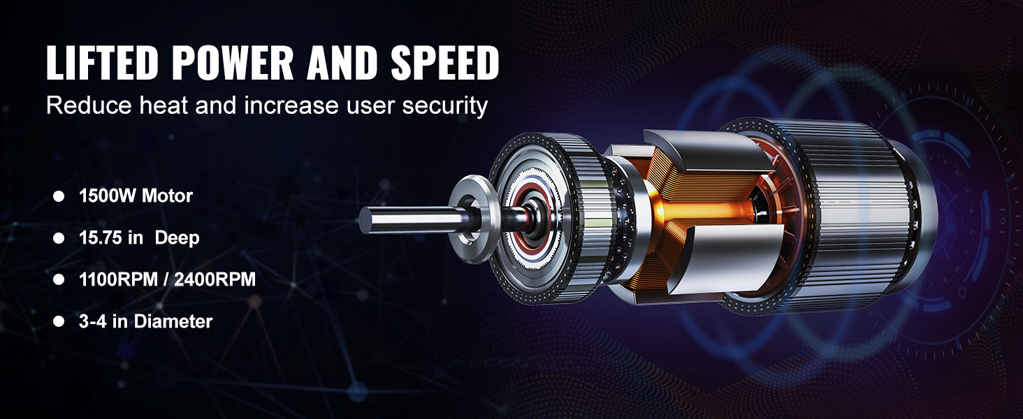 SucceBuy 1500W 4in Bit Diamond Core Drill Machine Palmare Calcestruzzo Core Drill Rig Wet Stepless Velocità Macchina di Perforazione Elettrica