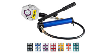 SucceBuy Piegatrice per tubo idraulico 71500 Hydra-Krimp separabile con pompa in alluminio Set di strumenti di crimpatura per riparazione aria condizionata portatile