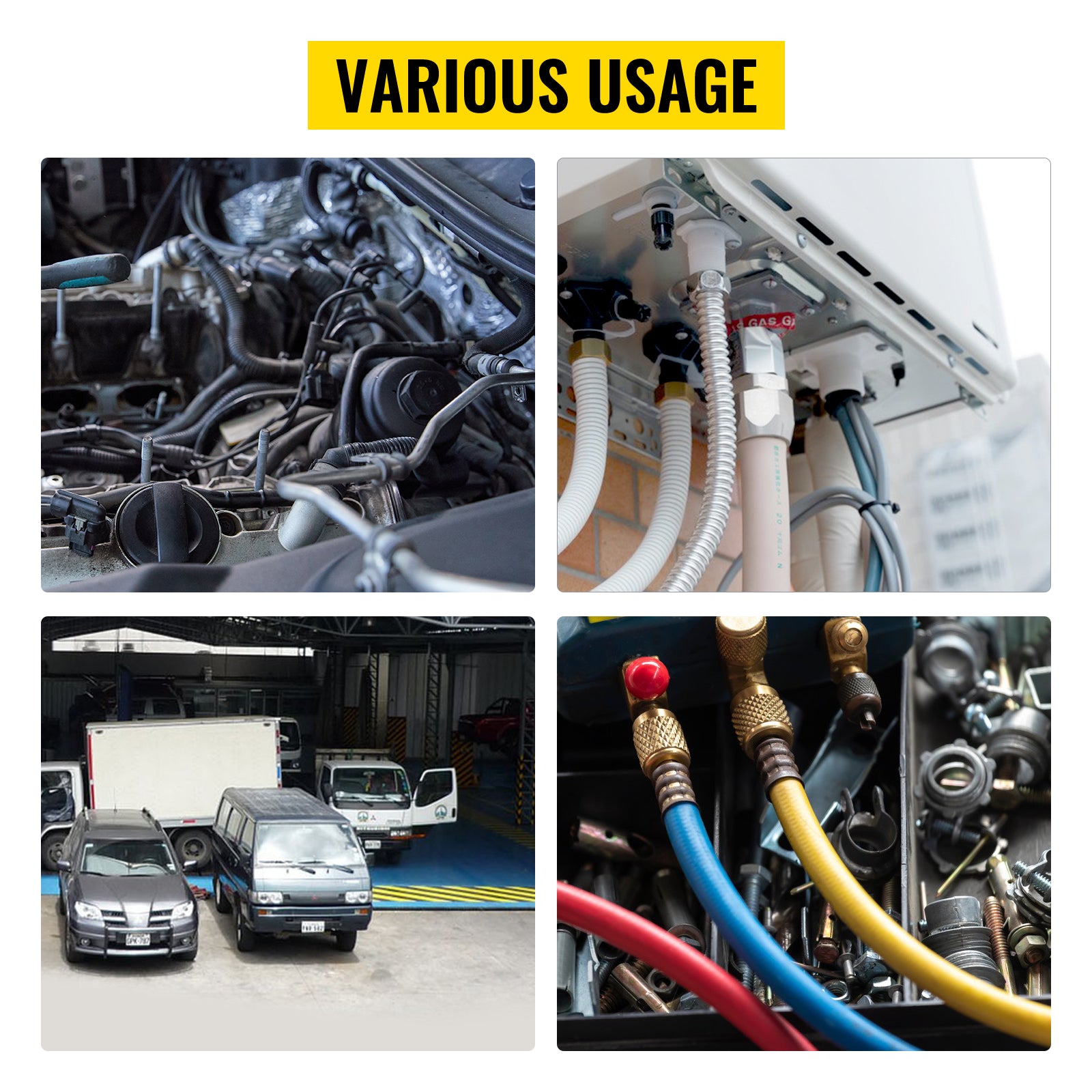 SucceBuy Piegatrice per tubo idraulico 71500 Hydra-Krimp separabile con pompa in alluminio Set di strumenti di crimpatura per riparazione aria condizionata portatile