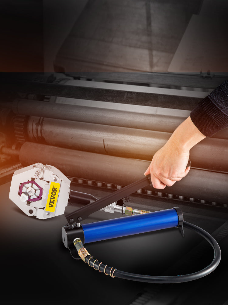 SucceBuy Piegatrice per tubo idraulico 71500 Hydra-Krimp separabile con pompa in alluminio Set di strumenti di crimpatura per riparazione aria condizionata portatile