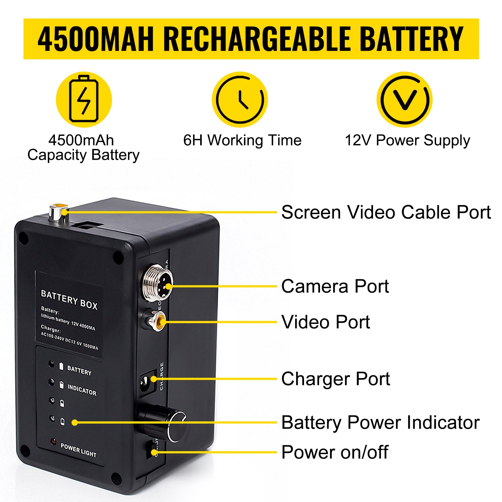 SucceBuy Videocamera per ispezione tubi Funzione di registrazione DVR Monitor da 7/9 pollici 20/30/50M IP68 Endoscopio industriale per condotte fognarie