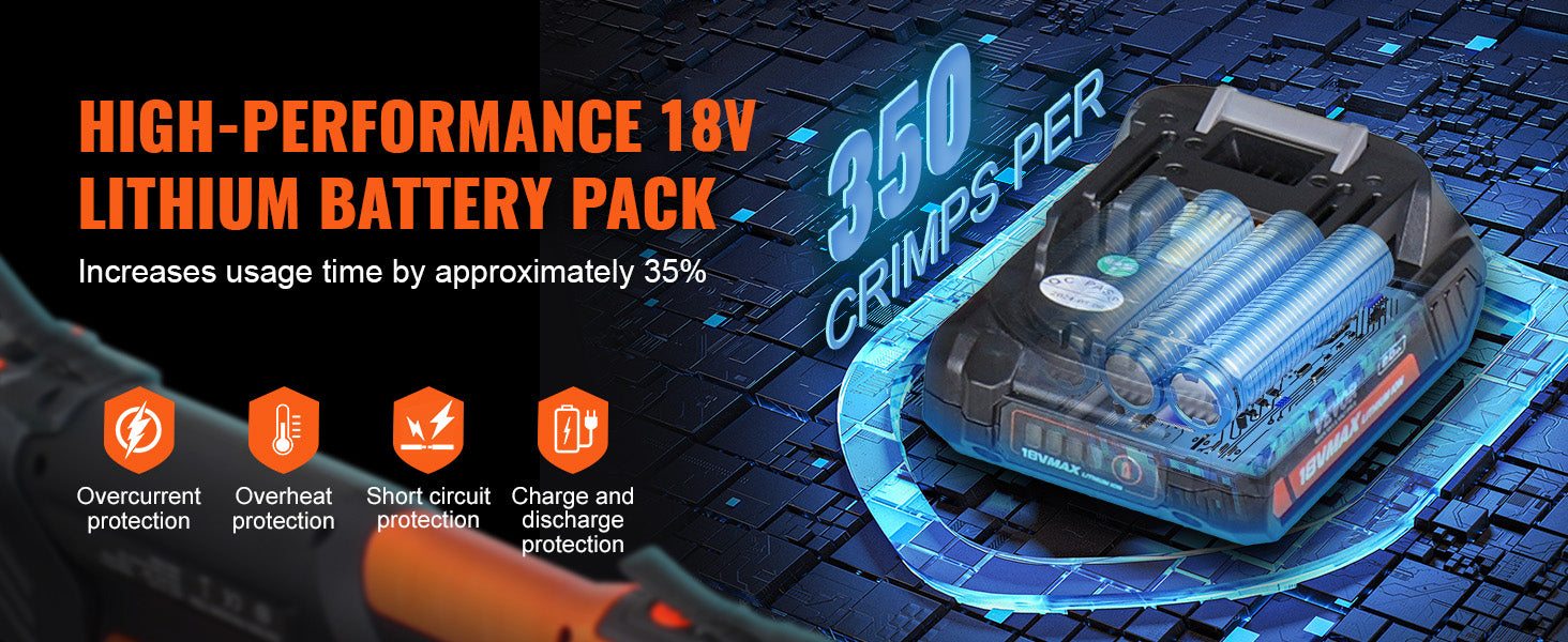 VEVOR Strumenti per crimpare tubi Raccordi per tubi in rame Piegatrice Kit di strumenti per pressatura idraulica V15 V22 V28 ganasce con 2 batterie 20V 4.0Ah