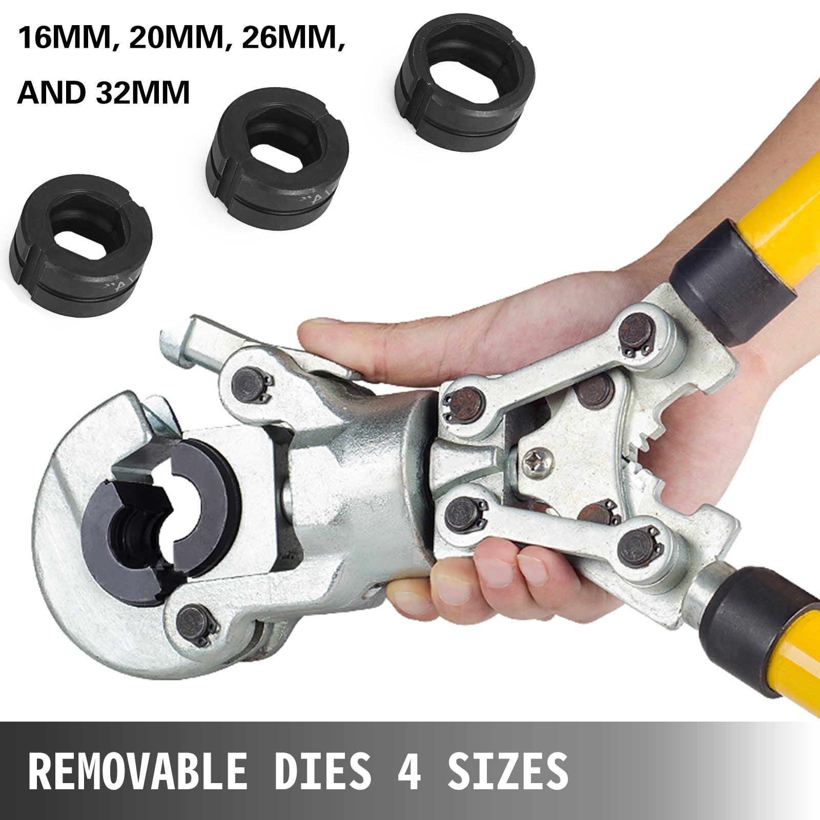 SucceBuy Pinza per crimpare tubi idraulici Utensili per crimpare manuali con molla di torsione e ganasce TH 16-32 mm per tubi in plastica di alluminio PEX