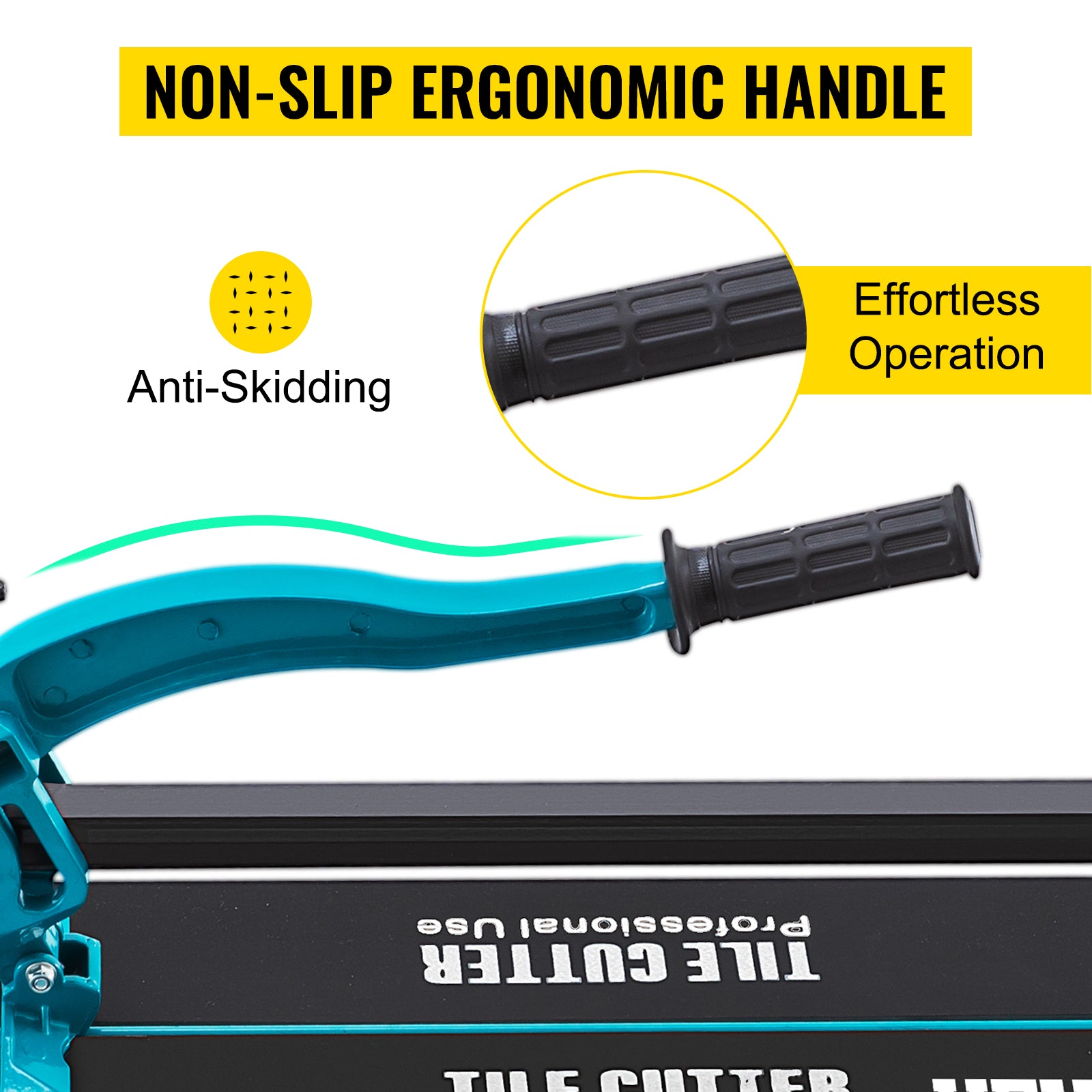 SucceBuy Tagliapiastrelle Utensili manuali per tagliare piastrelle da 48 pollici con binario singolo e staffe doppie Tappo da 3/5 pollici con guida laser precisa