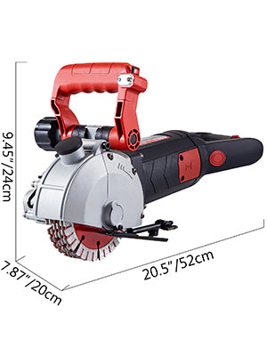 SucceBuy Max 4800W Parete Chaser Taglierina per calcestruzzo Laser elettrico Puntatura Scanalatura Scanalatura 125mm Sega circolare Utensile da taglio