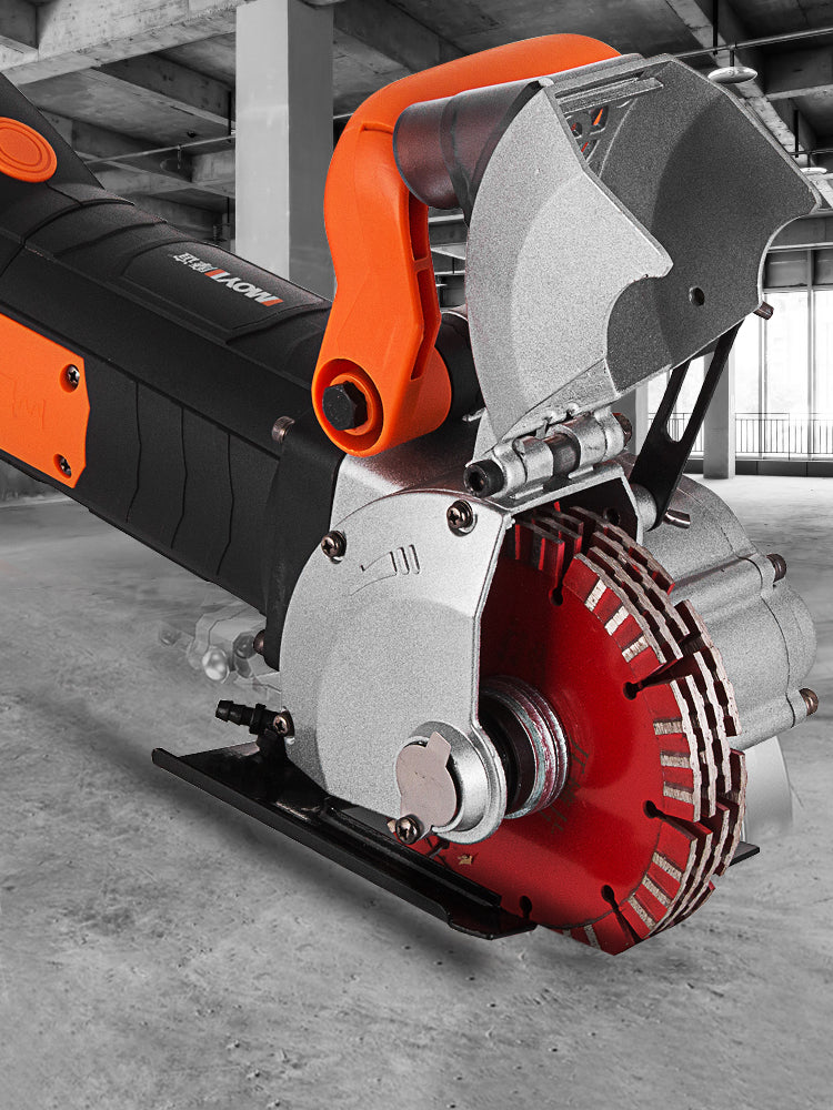 SucceBuy 4800W Parete Chaser Calcestruzzo Mattoni Taglierina 5000RPM Elettrico Senza Soluzione di Continuità Slotter 133mm Lame per Sega Circolare Utensili Elettrici